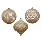 Decoris Shatterproof Bauble 20cm - Pearl (3 Assorted)
